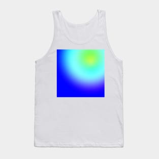 Blue green abstract yellow art Tank Top